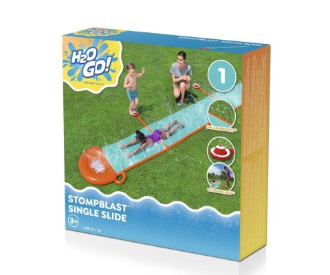 Bestway 52718 Ślizgawka pojedyncza ze spryskiwaczami H2OGO! StomBlast 4.88m Bestway 52718 Ślizgawka pojedyncza ze spryskiwaczami H2OGO! StomBlast 4.88m