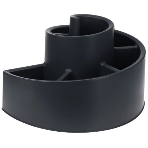 Kwietnik ogrodowy plastikowy czarny spiralny 53x43,5x32,5 cm Kwietnik ogrodowy plastikowy czarny spiralny 53x43,5x32,5 cm