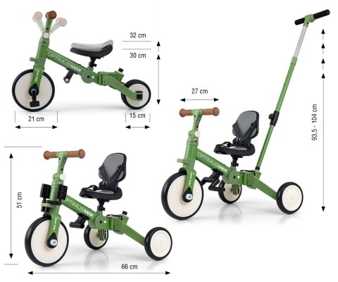 Milly Mally Rowerek 5w1 Optimus Max Green Milly Mally Rowerek 5w1 Optimus Max Green