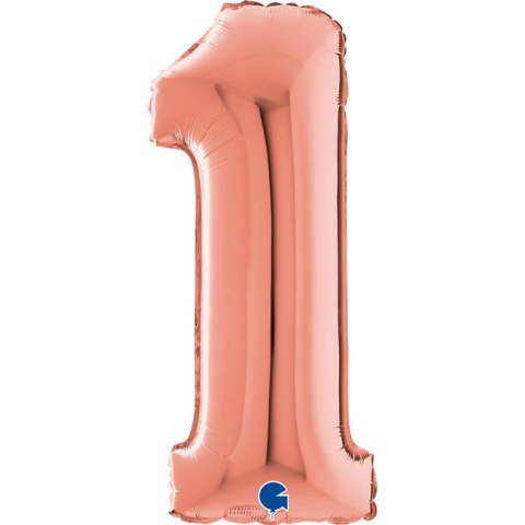 Balon foliowy Cyfra 1 Rose Gold - 66 cm Grabo Balon foliowy Cyfra 1 Rose Gold - 66 cm Grabo