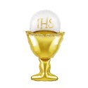 Balon foliowy Kielich IHS z hostią złoto-biały 45cm