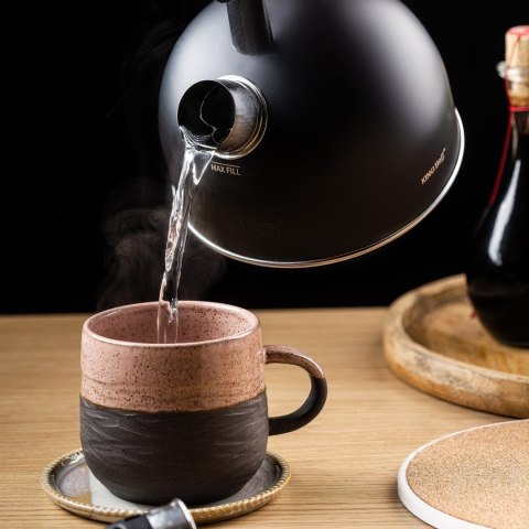 CZAJNIK STALOWY 1.5L MATOWY CZARNY KINGHOFF KH-1897 CZAJNIK STALOWY 1.5L MATOWY CZARNY KINGHOFF KH-1897