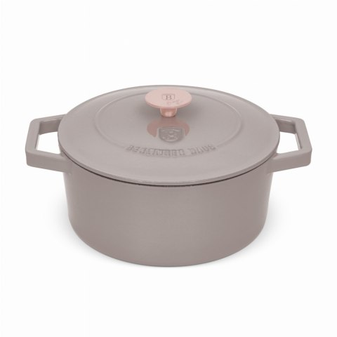 EMALIOWANY GARNEK ŻELIWNY 4.35L 24CM BERLINGER HAUS STRONG MOLD TAUPE BH-6525 EMALIOWANY GARNEK ŻELIWNY 4.35L 24CM BERLINGER HAUS STRONG MOLD TAUPE BH-6525
