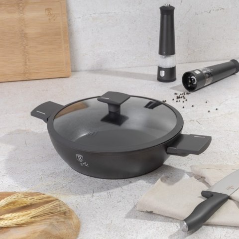 GARNEK NISKI TYTANOWY Z POKRYWKĄ 30CM 4.5L BERLINGER HAUS ANTRACIT BH-8129 GARNEK NISKI TYTANOWY Z POKRYWKĄ 30CM 4.5L BERLINGER HAUS ANTRACIT BH-8129