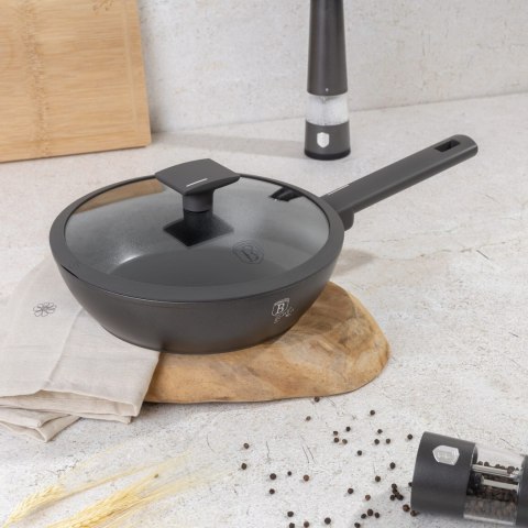 PATELNIA GŁĘBOKA TYTANOWA Z POKRYWKĄ 24CM BERLINGER HAUS ANTRACIT BH-8122 PATELNIA GŁĘBOKA TYTANOWA Z POKRYWKĄ 24CM BERLINGER HAUS ANTRACIT BH-8122