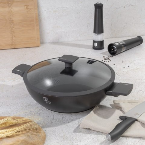 WOK TYTANOWY Z POKRYWKĄ 30CM BERLINGER HAUS ANTRACIT BH-8125 WOK TYTANOWY Z POKRYWKĄ 30CM BERLINGER HAUS ANTRACIT BH-8125