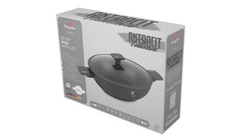 WOK TYTANOWY Z POKRYWKĄ 30CM BERLINGER HAUS ANTRACIT BH-8125 WOK TYTANOWY Z POKRYWKĄ 30CM BERLINGER HAUS ANTRACIT BH-8125