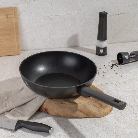 WOK Z POWŁOKĄ TYTANOWĄ 28CM PATELNIA GŁĘBOKA BERLINGER HAUS ANTRACIT BH-8123 WOK Z POWŁOKĄ TYTANOWĄ 28CM PATELNIA GŁĘBOKA BERLINGER HAUS ANTRACIT BH-8123