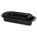 ZESTAW 3 BLACH DO PIECZENIA Z MARMURKOWĄ POWŁOKĄ 35/30/25 X13X6CM BRUNBESTE BB-2556