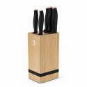 ZESTAW NOŻY W BLOKU BAMBUSOWYM 6-ELE BERLINGER HAUS BLACK ROSE BH-2970
