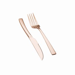 ZESTAW SZTUĆCÓW DO STEKÓW I MIĘS 12-ELE DLA 6 OSÓB BŁYSZCZĄCE RÓŻOWE ZŁOTO BERLINGER HAUS ROSE GOLD BH-3088
