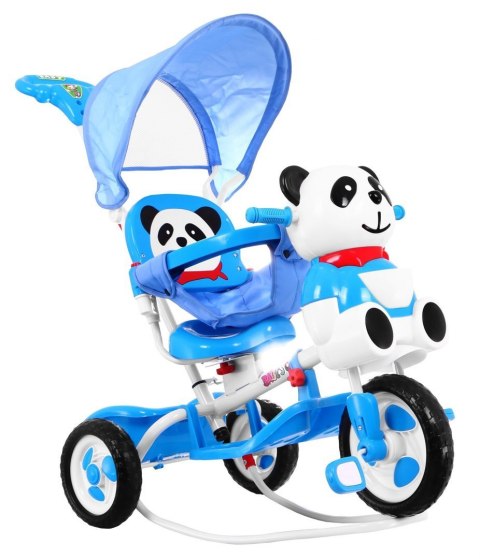 3-kołowy Rowerek dla dzieci Panda Niebieski + Dźwięki + Daszek + Barierka + Podnóżek + Rączka + Schowek 3-kołowy Rowerek dla dzieci Panda Niebieski + Dźwięki + Daszek + Barierka + Podnóżek + Rączka + Schowek