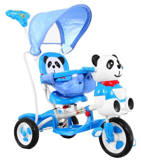 3-kołowy Rowerek dla dzieci Panda Niebieski + Dźwięki + Daszek + Barierka + Podnóżek + Rączka + Schowek 3-kołowy Rowerek dla dzieci Panda Niebieski + Dźwięki + Daszek + Barierka + Podnóżek + Rączka + Schowek