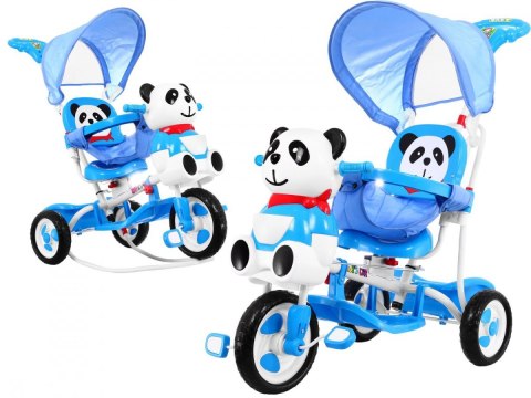 3-kołowy Rowerek dla dzieci Panda Niebieski + Dźwięki + Daszek + Barierka + Podnóżek + Rączka + Schowek 3-kołowy Rowerek dla dzieci Panda Niebieski + Dźwięki + Daszek + Barierka + Podnóżek + Rączka + Schowek