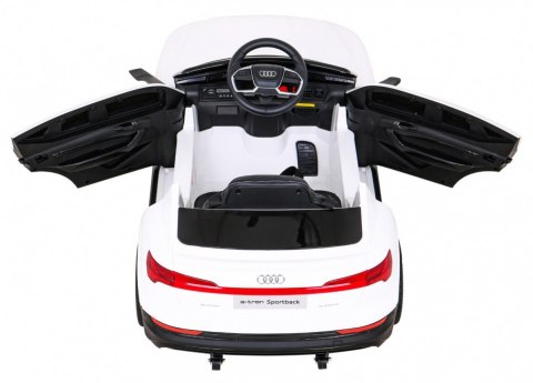 Audi E-Tron Sportback dla dzieci Biały + Pilot + Napęd 4x4 + Wolny Start + Radio MP3 + LED Audi E-Tron Sportback dla dzieci Biały + Pilot + Napęd 4x4 + Wolny Start + Radio MP3 + LED