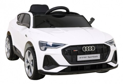 Audi E-Tron Sportback dla dzieci Biały + Pilot + Napęd 4x4 + Wolny Start + Radio MP3 + LED Audi E-Tron Sportback dla dzieci Biały + Pilot + Napęd 4x4 + Wolny Start + Radio MP3 + LED