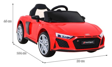 Audi R8 LIFT Samochodzik na akumulator Czerwony + Pilot + Koła EVA + MP3 + LED Audi R8 LIFT Samochodzik na akumulator Czerwony + Pilot + Koła EVA + MP3 + LED