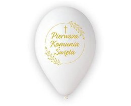 Balony lateksowe, Pierwsza Komunia kłosy, 30 cm, 25 szt