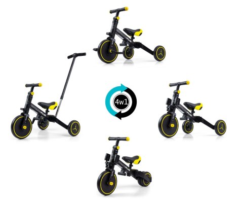 Milly Mally Rowerek 4w1 Optimus Plus Black Milly Mally Rowerek 4w1 Optimus Plus Black