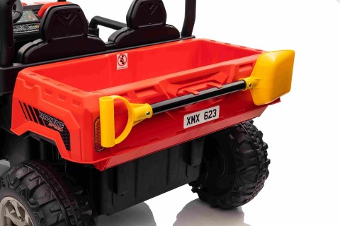 Auto Pick-Up Speed 900 dla dzieci Czerwony + Napęd 4x4 + Ruchomy kiper + Bagażnik + Pilot + Łopatka + Audio LED