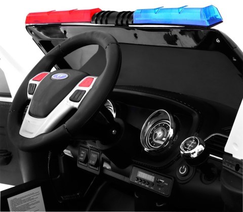 Auto SUV Police na akumulator dla dzieci + Syreny + Światła + Megafon + Pilot + Wolny Start + EVA + Naklejki Auto SUV Police na akumulator dla dzieci + Syreny + Światła + Megafon + Pilot + Wolny Start + EVA + Naklejki