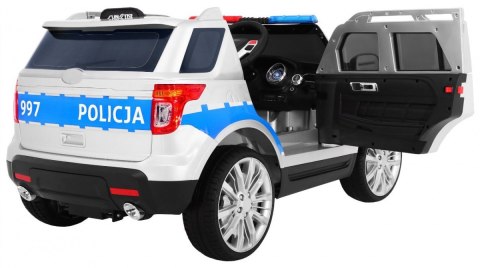 Auto SUV Policja na akumulator dla dzieci + Syreny + Światła + Megafon + Pilot + Wolny Start + EVA + Naklejki Auto SUV Policja na akumulator dla dzieci + Syreny + Światła + Megafon + Pilot + Wolny Start + EVA + Naklejki