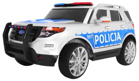 Auto SUV Policja na akumulator dla dzieci + Syreny + Światła + Megafon + Pilot + Wolny Start + EVA + Naklejki Auto SUV Policja na akumulator dla dzieci + Syreny + Światła + Megafon + Pilot + Wolny Start + EVA + Naklejki