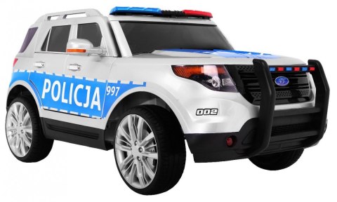 Auto SUV Policja na akumulator dla dzieci + Syreny + Światła + Megafon + Pilot + Wolny Start + EVA + Naklejki Auto SUV Policja na akumulator dla dzieci + Syreny + Światła + Megafon + Pilot + Wolny Start + EVA + Naklejki