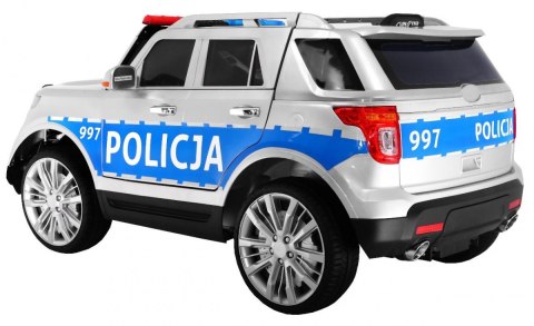 Auto SUV Policja na akumulator dla dzieci + Syreny + Światła + Megafon + Pilot + Wolny Start + EVA + Naklejki Auto SUV Policja na akumulator dla dzieci + Syreny + Światła + Megafon + Pilot + Wolny Start + EVA + Naklejki