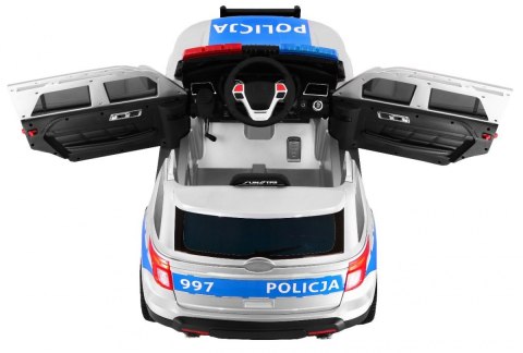 Auto SUV Policja na akumulator dla dzieci + Syreny + Światła + Megafon + Pilot + Wolny Start + EVA + Naklejki Auto SUV Policja na akumulator dla dzieci + Syreny + Światła + Megafon + Pilot + Wolny Start + EVA + Naklejki
