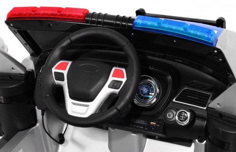 Auto SUV Policja na akumulator dla dzieci + Syreny + Światła + Megafon + Pilot + Wolny Start + EVA + Naklejki Auto SUV Policja na akumulator dla dzieci + Syreny + Światła + Megafon + Pilot + Wolny Start + EVA + Naklejki