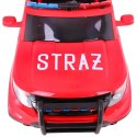 Auto SUV Straż Pożarna na akumulator dla dzieci + Syreny + Światła + Megafon + Pilot + Wolny Start + Naklejki Auto SUV Straż Pożarna na akumulator dla dzieci + Syreny + Światła + Megafon + Pilot + Wolny Start + Naklejki