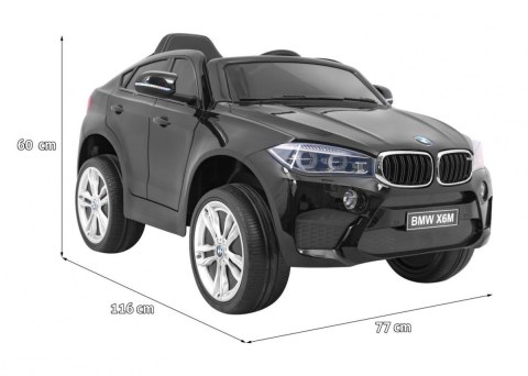 BMW X6M Elektryczne Autko dla dzieci Lakier Czarny + Pilot + EVA + Wolny Start + Audio + LED BMW X6M Elektryczne Autko dla dzieci Lakier Czarny + Pilot + EVA + Wolny Start + Audio + LED