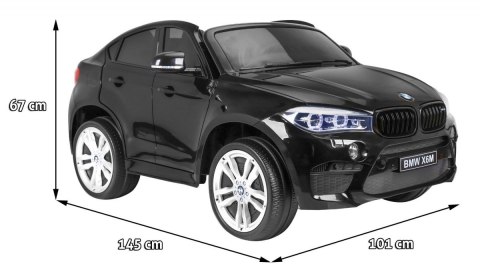 BMW X6M XXL dla 2 dzieci Lakier Czarny + Pilot + Ekoskóra + Pasy + Wolny Start + MP3 + LED BMW X6M XXL dla 2 dzieci Lakier Czarny + Pilot + Ekoskóra + Pasy + Wolny Start + MP3 + LED
