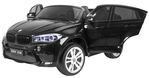 BMW X6M XXL dla 2 dzieci Lakier Czarny + Pilot + Ekoskóra + Pasy + Wolny Start + MP3 + LED BMW X6M XXL dla 2 dzieci Lakier Czarny + Pilot + Ekoskóra + Pasy + Wolny Start + MP3 + LED