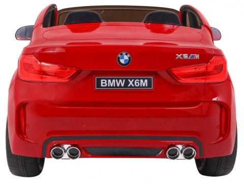 BMW X6M XXL dla 2 dzieci Lakier Czerwony + Pilot + Ekoskóra + Pasy + Wolny Start + MP3 + LED BMW X6M XXL dla 2 dzieci Lakier Czerwony + Pilot + Ekoskóra + Pasy + Wolny Start + MP3 + LED