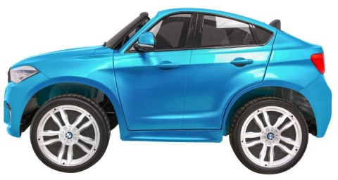 BMW X6M XXL dla 2 dzieci Lakier Niebieski + Pilot + Ekoskóra + Pasy + Wolny Start + MP3 + LED BMW X6M XXL dla 2 dzieci Lakier Niebieski + Pilot + Ekoskóra + Pasy + Wolny Start + MP3 + LED