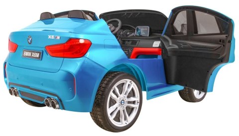 BMW X6M XXL dla 2 dzieci Lakier Niebieski + Pilot + Ekoskóra + Pasy + Wolny Start + MP3 + LED BMW X6M XXL dla 2 dzieci Lakier Niebieski + Pilot + Ekoskóra + Pasy + Wolny Start + MP3 + LED