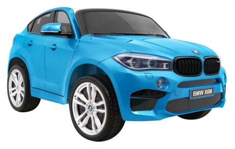 BMW X6M XXL dla 2 dzieci Lakier Niebieski + Pilot + Ekoskóra + Pasy + Wolny Start + MP3 + LED BMW X6M XXL dla 2 dzieci Lakier Niebieski + Pilot + Ekoskóra + Pasy + Wolny Start + MP3 + LED