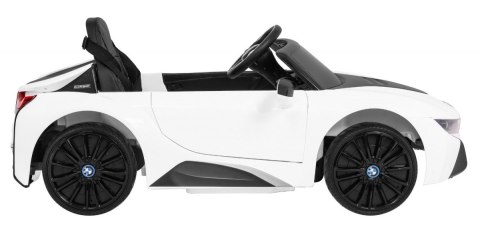 BMW I8 Lift Auto na akumulator Biały + Pilot + Wolny Start + 3-pkt pasy + MP3 USB + LED BMW I8 Lift Auto na akumulator Biały + Pilot + Wolny Start + 3-pkt pasy + MP3 USB + LED