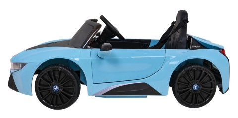 BMW I8 Lift Auto na akumulator Niebieski + Pilot + Wolny Start + 3-pkt pasy + MP3 USB + LED BMW I8 Lift Auto na akumulator Niebieski + Pilot + Wolny Start + 3-pkt pasy + MP3 USB + LED