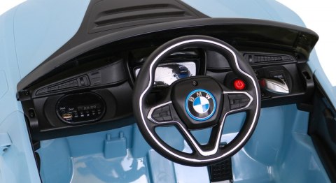 BMW I8 Lift Auto na akumulator Niebieski + Pilot + Wolny Start + 3-pkt pasy + MP3 USB + LED BMW I8 Lift Auto na akumulator Niebieski + Pilot + Wolny Start + 3-pkt pasy + MP3 USB + LED