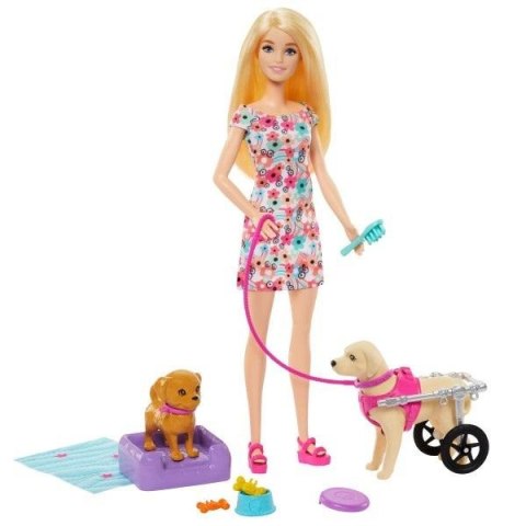 Barbie. Lalka i piesek na wózku Barbie. Lalka i piesek na wózku