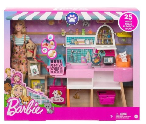 Barbie Zestaw sklepik-salon dla zwierzaków Barbie Zestaw sklepik-salon dla zwierzaków