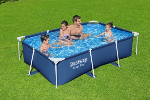Basen Stelażowy DeluxeJr Steel Pro 259x170x61 BESTWAY do Ogrodu Basen Stelażowy DeluxeJr Steel Pro 259x170x61 BESTWAY do Ogrodu