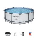 Basen stelażowy Steel Pro MAX 427x122 Szary 14FT BESTWAY 5w1 + Akcesoria Basen stelażowy Steel Pro MAX 427x122 Szary 14FT BESTWAY 5w1 + Akcesoria