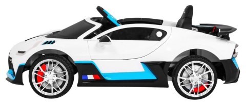 Bugatti Divo Autko na akumulator dla dzieci Biały + Pilot + EVA + Wolny Start + LED MP3 Bugatti Divo Autko na akumulator dla dzieci Biały + Pilot + EVA + Wolny Start + LED MP3