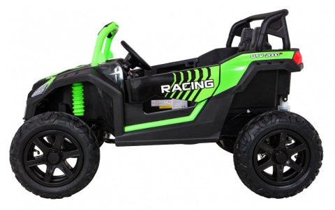Buggy ATV Strong Racing dla 2 dzieci Zielony + Silnik bezszczotkowy + Pompowane koła + Audio LED Buggy ATV Strong Racing dla 2 dzieci Zielony + Silnik bezszczotkowy + Pompowane koła + Audio LED