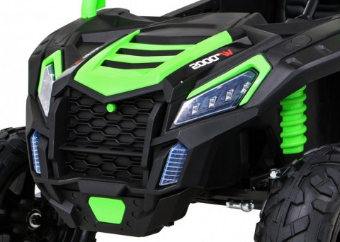 Buggy ATV Strong Racing dla 2 dzieci Zielony + Silnik bezszczotkowy + Pompowane koła + Audio LED Buggy ATV Strong Racing dla 2 dzieci Zielony + Silnik bezszczotkowy + Pompowane koła + Audio LED
