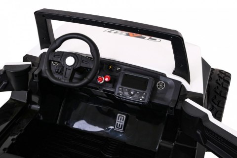 Buggy Clash na akumulator dla 2 dzieci Biały + Pilot + Napęd 4x4 + Regulacja siedzenia + Radio MP3 + LED Buggy Clash na akumulator dla 2 dzieci Biały + Pilot + Napęd 4x4 + Regulacja siedzenia + Radio MP3 + LED